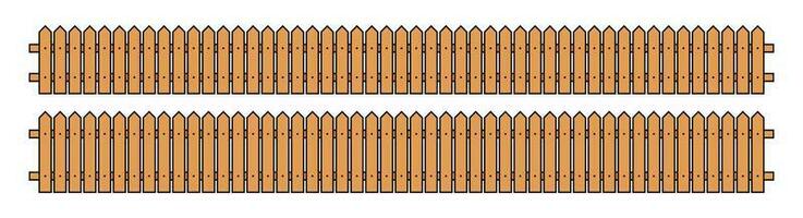 Colored outline fence in flat style vector illustration isolated on white