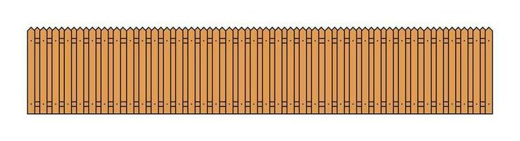 Colored outline fence in flat style vector illustration isolated on white
