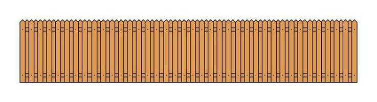 Colored outline fence in flat style vector illustration isolated on white