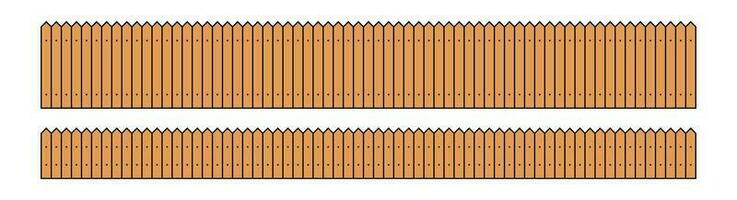 Colored outline fence in flat style vector illustration isolated on white