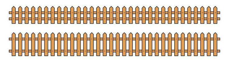 Colored outline fence in flat style vector illustration isolated on white