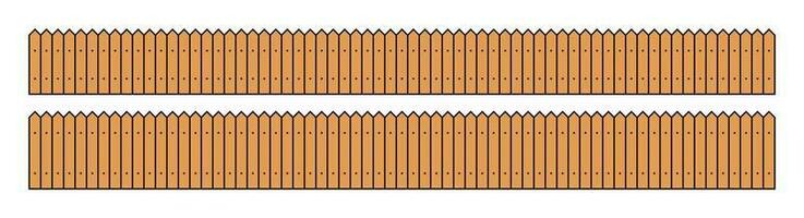 Colored outline fence in flat style vector illustration isolated on white