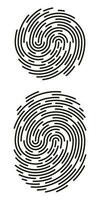 Fingerprint identification symbol icon set in flat style. Security authentication. Vector illustration isolated on white