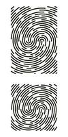 Fingerprint identification symbol icon set in flat style. Security authentication. Vector illustration isolated on white