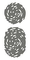 Fingerprint identification symbol icon set in flat style. Security authentication. Vector illustration isolated on white