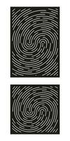 Fingerprint identification symbol icon set in flat style. Security authentication. Vector illustration isolated on white