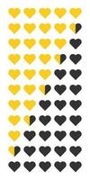 Heart rating icon set. Customer review. Vector illustration in flat style