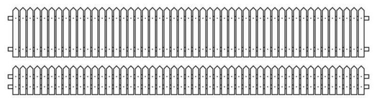 Outline fence in flat style vector illustration isolated on white