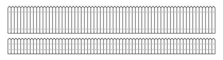 Outline fence in flat style vector illustration isolated on white