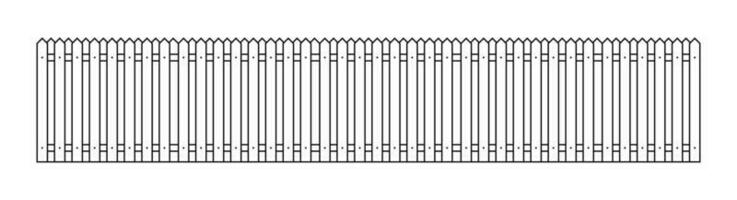 Outline fence in flat style vector illustration isolated on white