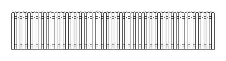 Outline fence in flat style vector illustration isolated on white