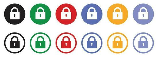 Opened and closed padlock icon in flat style. Lock vector illustration. Security check sign