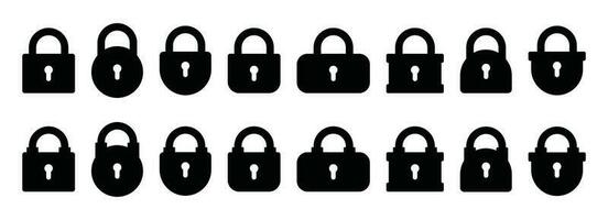 Opened and closed padlock icon in flat style. Lock vector illustration. Security check sign