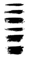 Set of grunge paintbrush. Ink stroke brush. Vector illustration