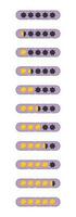 Star rating review from zero to five with gold stars. Customer review or feedback set vector illustration
