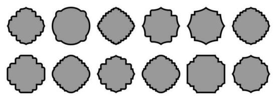 conjunto de Clásico marcos y etiquetas vector ilustración aislado en blanco