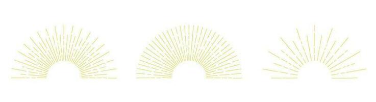 Hand drawn sunburst vector collection