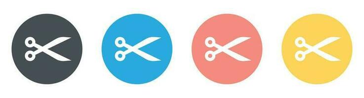 Scissors icon in flat style vector illustration collection