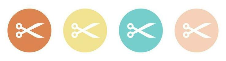 Scissors icon in flat style vector illustration collection