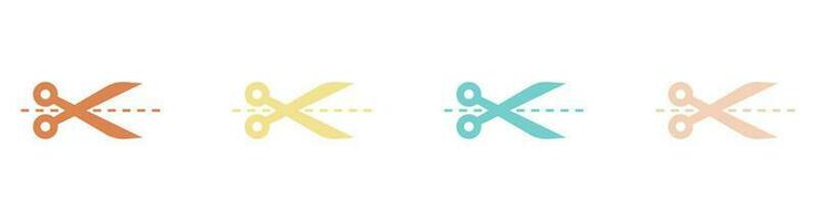 Scissors icon in flat style vector illustration collection