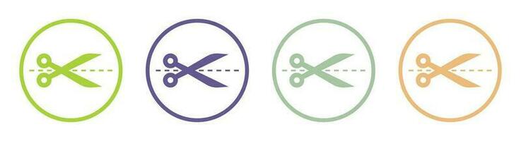 Scissors icon in flat style vector illustration collection