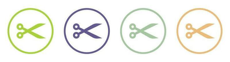 Scissors icon in flat style vector illustration collection