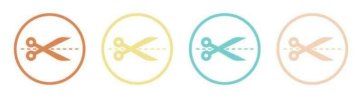 Scissors icon in flat style vector illustration collection