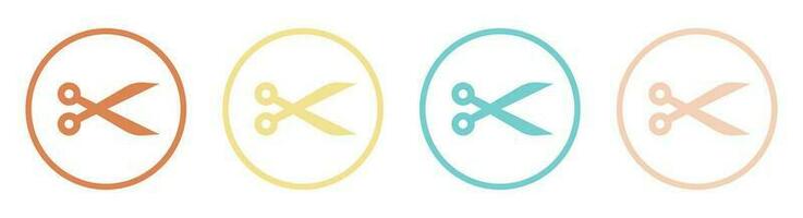 Scissors icon in flat style vector illustration collection