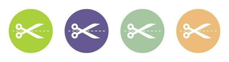 Scissors icon in flat style vector illustration collection