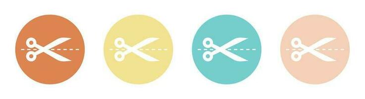 Scissors icon in flat style vector illustration collection