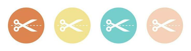 Scissors icon in flat style vector illustration collection