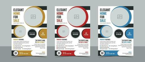 Real Estate Flyer Design for Elegant Home Advertising vector