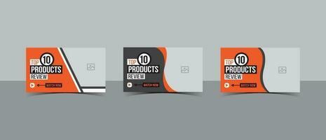 Attractive Product Review Thumbnail Design and Web Banner Template vector