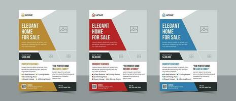 Real Estate Flyer Design for Elegant Home Advertising vector