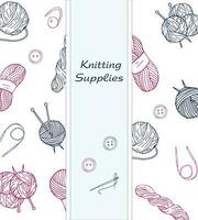 kniiting supples banner vector