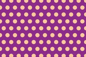 simple abstract seamlees cream colour polka dot pattern on violate colour background vector