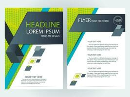 Business abstract vector template. Brochure design, cover modern layout, annual report, poster, flyer in A4 with colorful triangles, geometric shapes for tech, science, market with light background