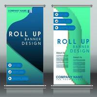 roll up business brochure flyer banner design vertical template vector, cover presentation abstract geometric background, modern publication x-banner and flag-banner, rectangle size. red , blue, green vector