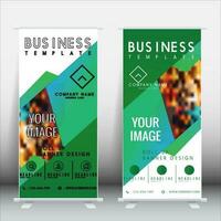 roll up business brochure flyer banner design vertical template vector, cover presentation abstract geometric background, modern publication x-banner and flag-banner, rectangle size. red , blue, green vector