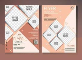 Business abstract vector template. Brochure design, cover modern layout, annual report, poster, flyer in A4 with colorful triangles, geometric shapes for tech, science, market with light background