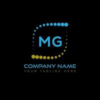 MG letter logo design on black background. MG creative initials letter logo concept. MG unique design. vector