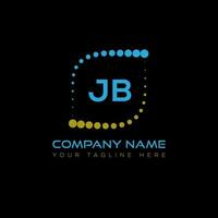 JB letter logo design on black background. JB creative initials letter logo concept. JB unique design. vector