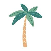 Palm tree Retro. Tropical tree green vector