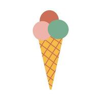 Retro ice cream, Vintage groovy Icecream, vector