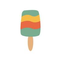 Retro ice cream, Vintage groovy Icecream, vector