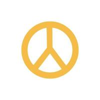 Peace sign in flat vector