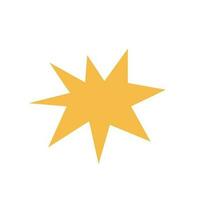 Hand drawn star, clipart vector