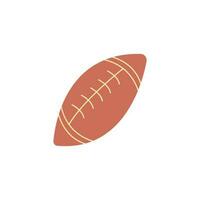 Rugby ball illustration, stitched American football balls vector