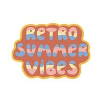 retro verano vibraciones cita. vector