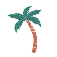 Palm tree Retro. Tropical tree green vector